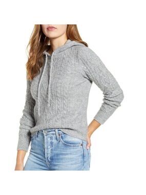 Court & Rowe Hooded Cable Sweater